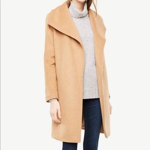 NWT Ann Taylor Wrap Coat in Camel (Sold Out)
